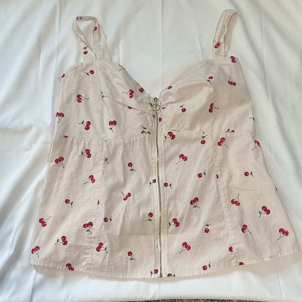 Cherry Print Women's Top